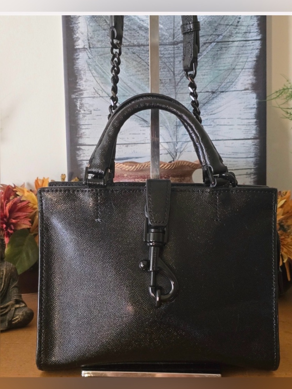 Rebecca Minkoff Mini Crossbody Classic Black Top-Handle Women’s Bag - Picture 3 of 13
